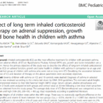 Effect of long term inhaled corticosteroid therapy on adrenal suppression, growth and bone health in children with asthma